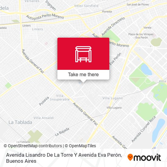 Avenida Lisandro De La Torre Y Avenida Eva Perón map