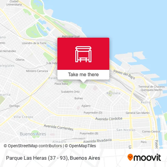 Mapa de Parque Las Heras (37 - 93)