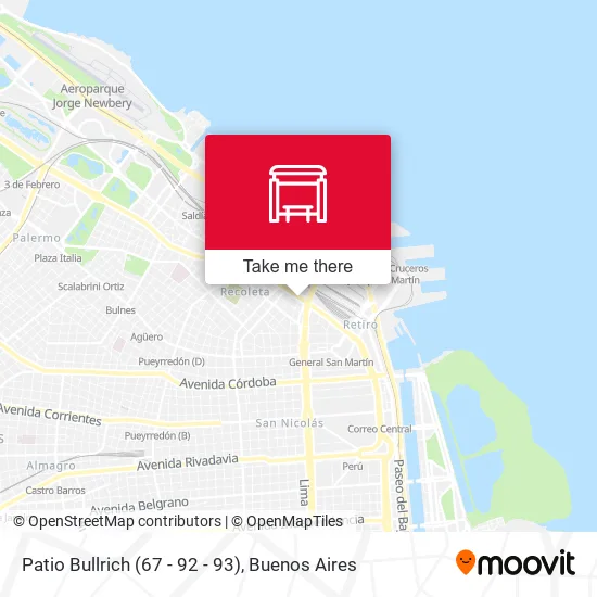 Mapa de Patio Bullrich (67 - 92 - 93)
