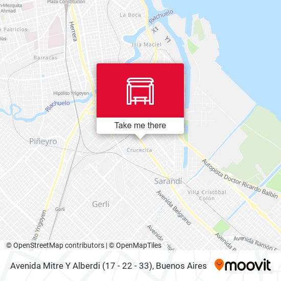 Avenida Mitre Y Alberdi (17 - 22 - 33) map