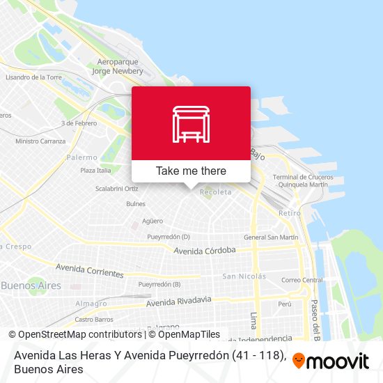 Avenida Las Heras Y Avenida Pueyrredón (41 - 118) map