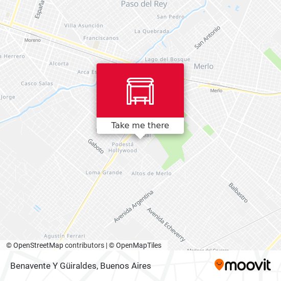 Benavente Y Güiraldes map