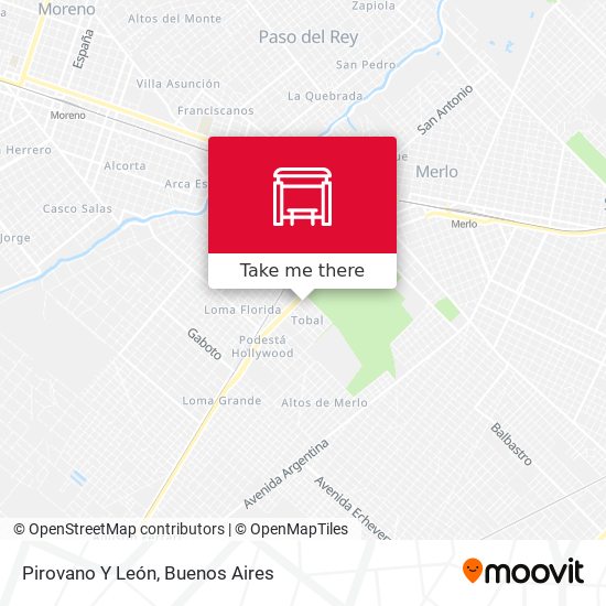 Pirovano Y León map