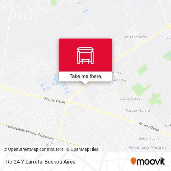 Mapa de Rp 24 Y Larreta