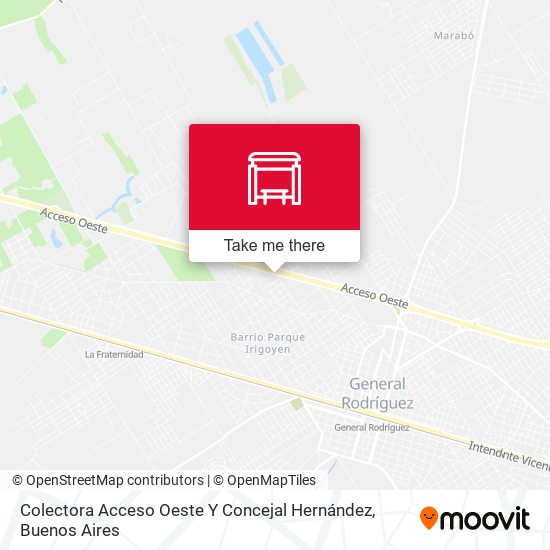 Mapa de Colectora Acceso Oeste Y Concejal Hernández