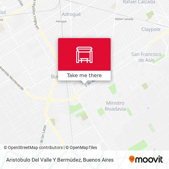 Mapa de Aristóbulo Del Valle Y Bermúdez