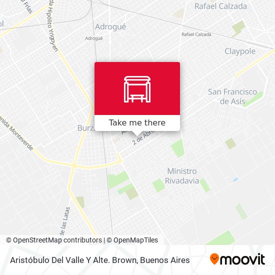 Mapa de Aristóbulo Del Valle Y Alte. Brown