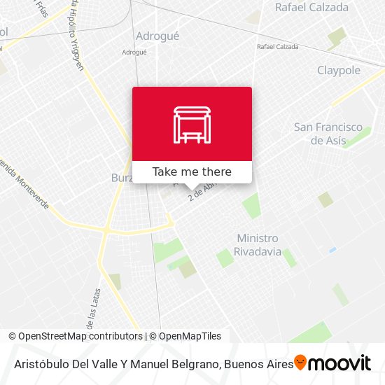 Aristóbulo Del Valle Y Manuel Belgrano map