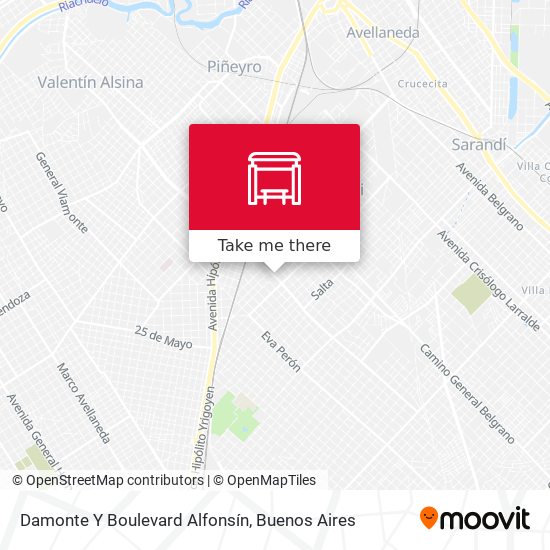 Mapa de Damonte Y Boulevard Alfonsín