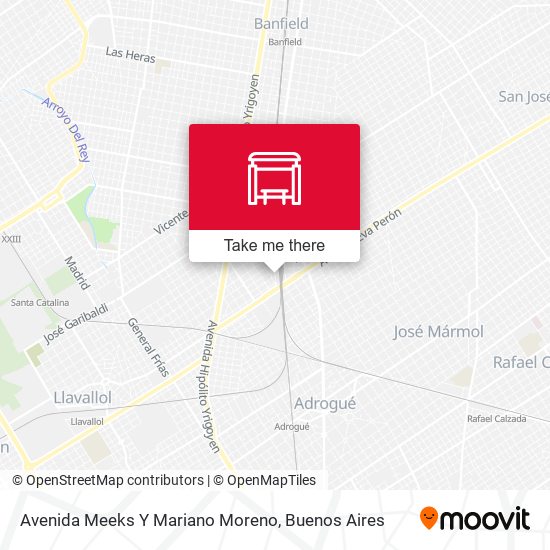 Avenida Meeks Y Mariano Moreno map