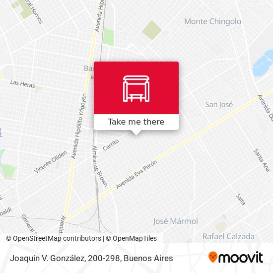 Joaquín V. González, 200-298 map