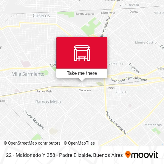 22 - Maldonado Y 258 - Padre Elizalde map