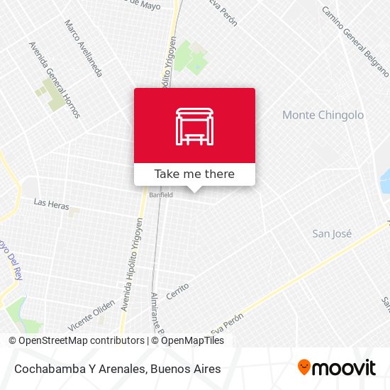 Cochabamba Y Arenales map