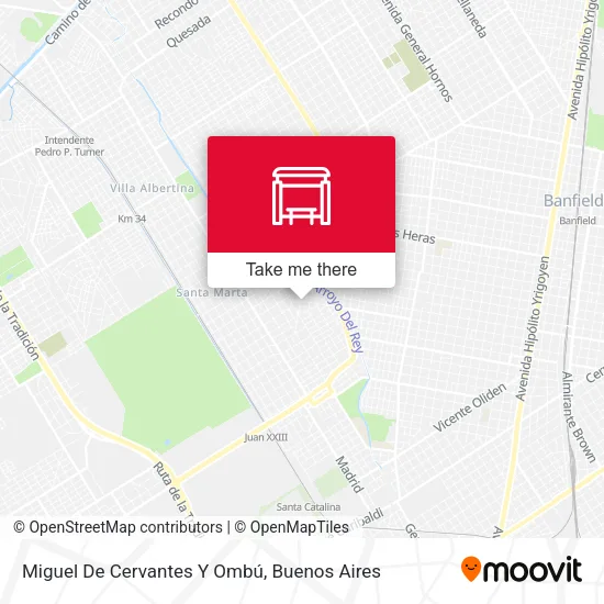 Miguel De Cervantes Y Ombú map