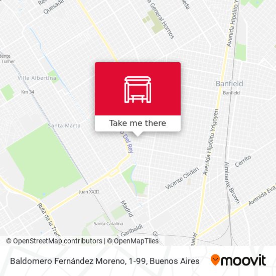 Baldomero Fernández Moreno, 1-99 map