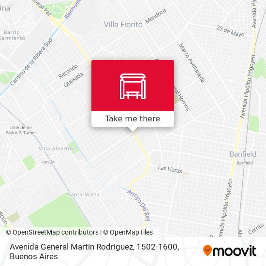 Avenida General Martín Rodríguez, 1502-1600 map