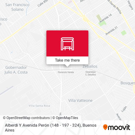 Mapa de Alberdi Y Avenida Perón (148 - 197 - 324)