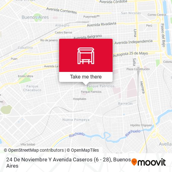 24 De Noviembre Y Avenida Caseros (6 - 28) map