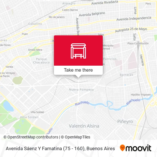 Avenida Sáenz Y Famatina (75 - 160) map