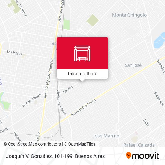 Joaquín V. González, 101-199 map