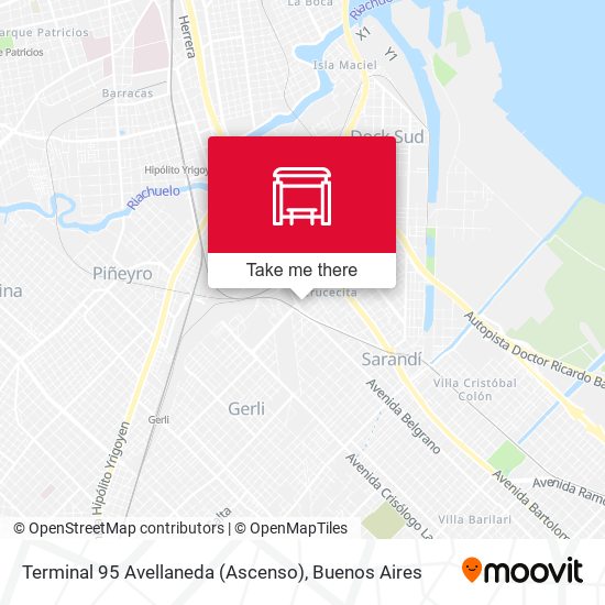 Terminal 95 Avellaneda (Ascenso) map
