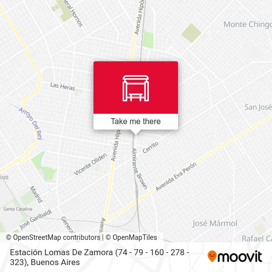 Estación Lomas De Zamora (74 - 79 - 160 - 278 - 323) map