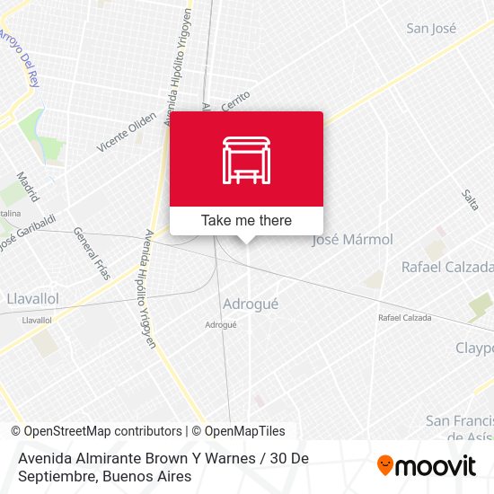 Mapa de Avenida Almirante Brown Y Warnes / 30 De Septiembre