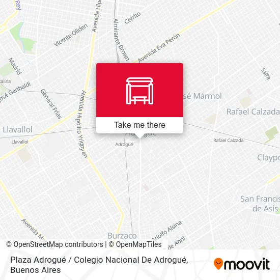 Mapa de Plaza Adrogué / Colegio Nacional De Adrogué