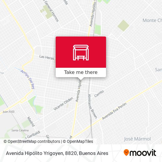 Avenida Hipólito Yrigoyen, 8820 map