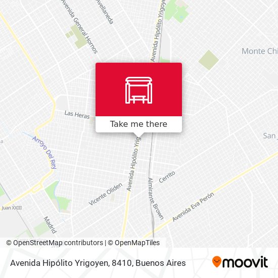 Avenida Hipólito Yrigoyen, 8410 map