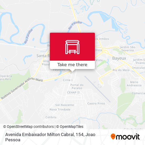 Avenida Embaixador Milton Cabral, 154 map