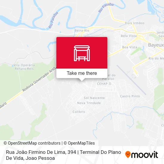 Rua João Firmino De Lima, 394 | Terminal Do Plano De Vida map