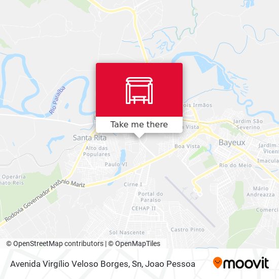 Avenida Virgílio Veloso Borges, Sn map