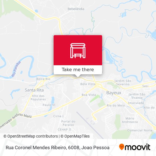 Mapa Rua Coronel Mendes Ribeiro, 6008