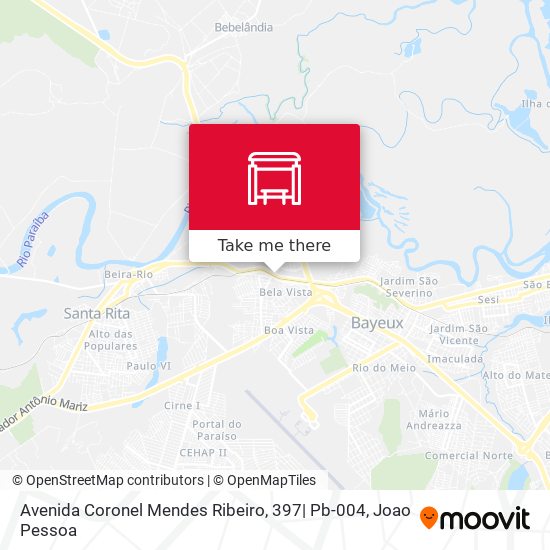 Mapa Avenida Coronel Mendes Ribeiro, 397| Pb-004