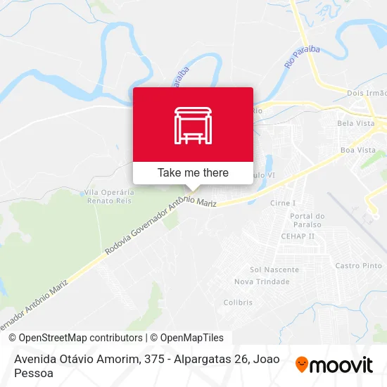 Avenida Otávio Amorim, 375 - Alpargatas 26 map
