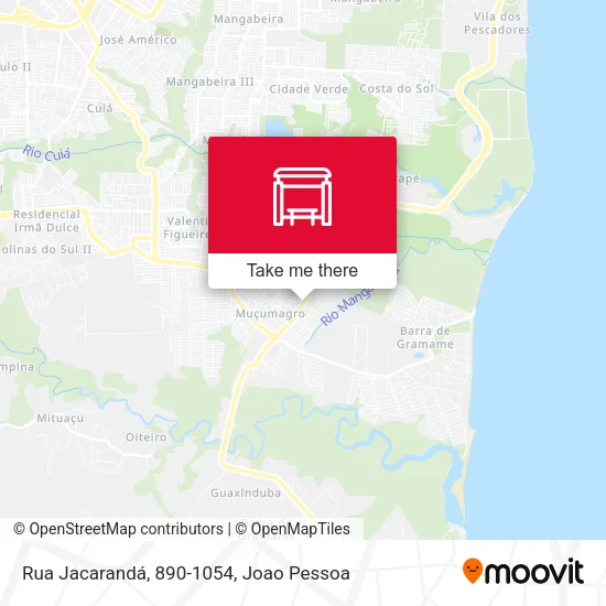 Rua Jacarandá, 890-1054 map