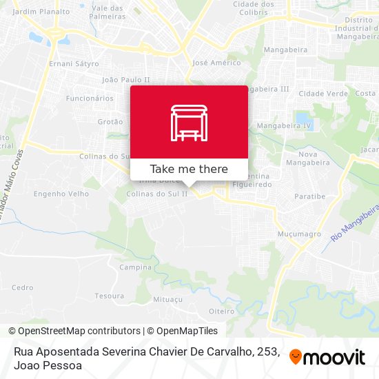 Rua Aposentada Severina Chavier De Carvalho, 253 map