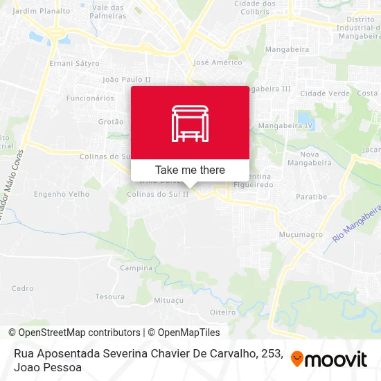 Rua Aposentada Severina Chavier De Carvalho, 253 map