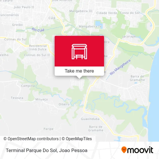 Terminal Parque Do Sol map