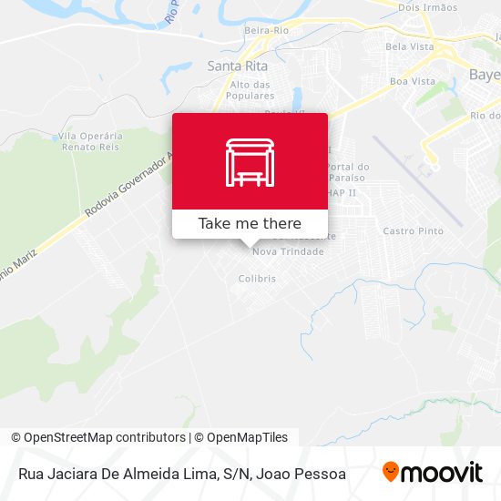 Rua Jaciara De Almeida Lima, S / N map