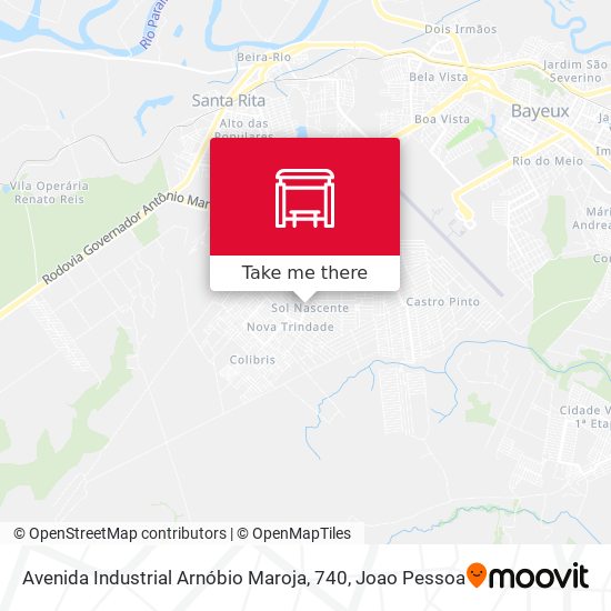 Avenida Industrial Arnóbio Maroja, 740 map