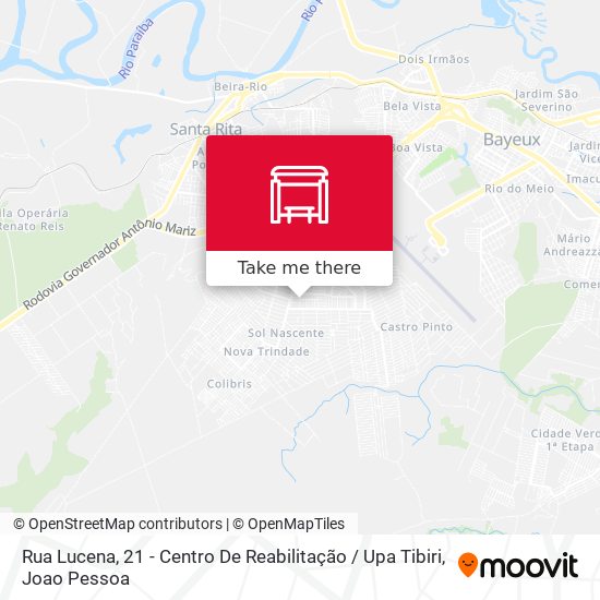 Mapa Rua Lucena, 21 - Centro De Reabilitação / Upa Tibiri