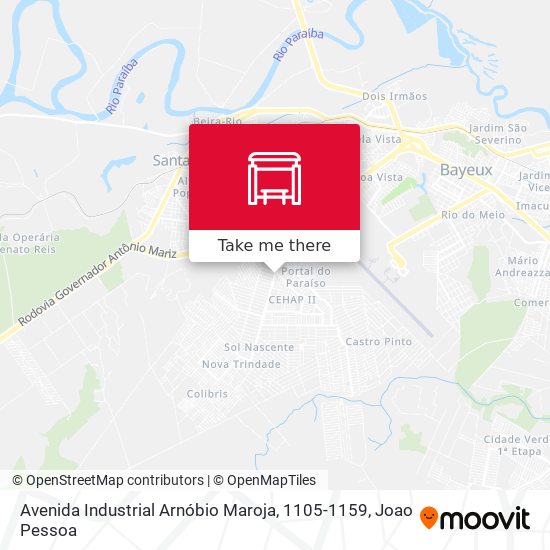 Mapa Avenida Industrial Arnóbio Maroja, 1105-1159