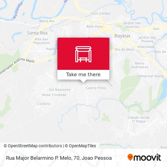 Rua Major Belarmino P. Melo, 70 map