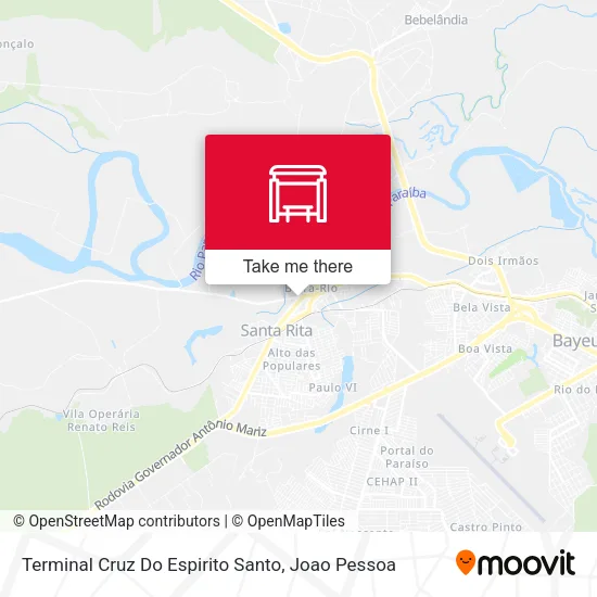 Terminal Cruz Do Espirito Santo map