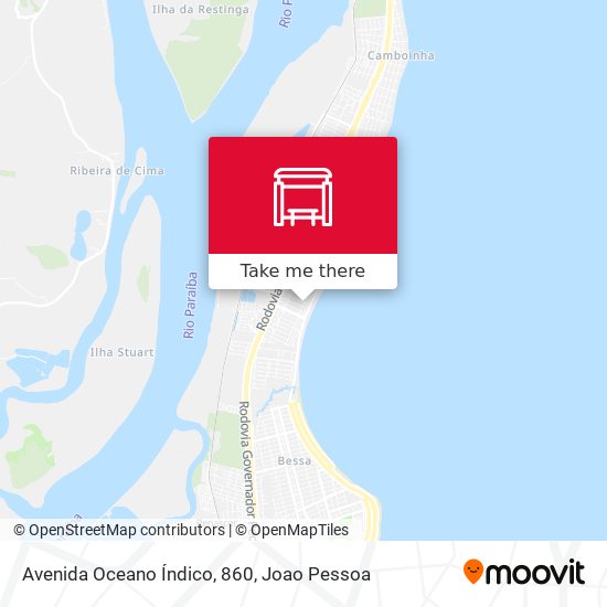 Avenida Oceano Índico, 860 map
