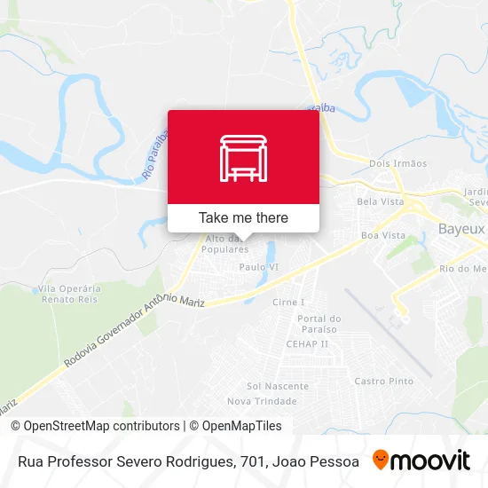 Rua Professor Severo Rodrigues, 701 map
