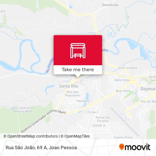 Rua São João, 69 A map