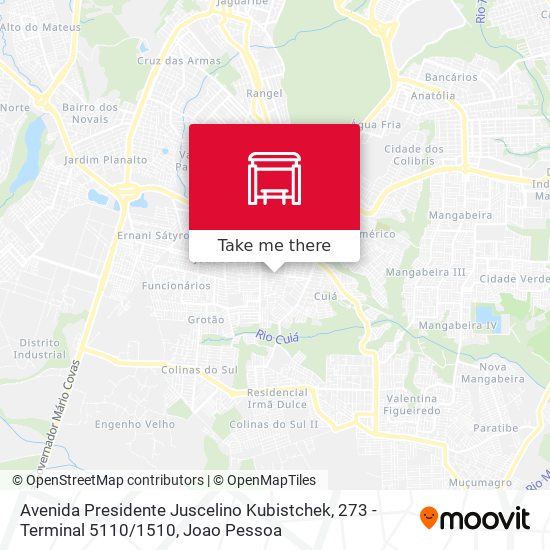 Mapa Avenida Presidente Juscelino Kubistchek, 273 - Terminal 5110 / 1510